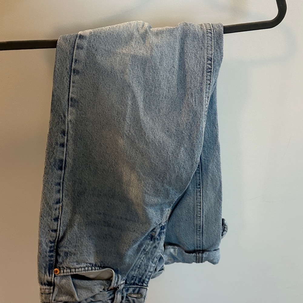 Topshop Mom Classic Blue Ripped Denim Jeans
